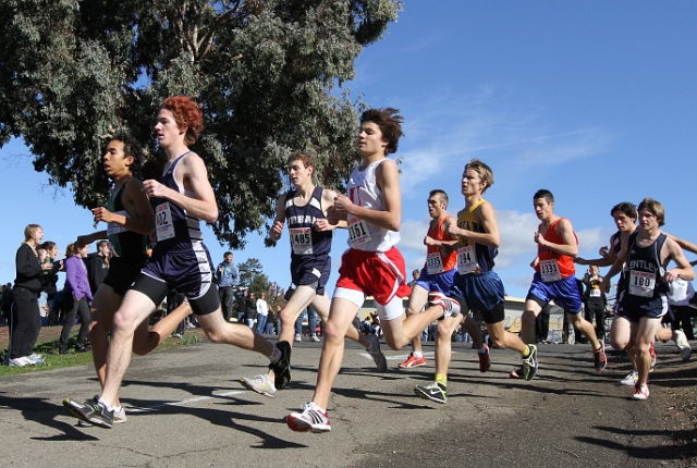 NCS XC D5 Boys-009.JPG - 2009 North Coast Section Cross Country Championships, Hayward High School, Hayward, California
